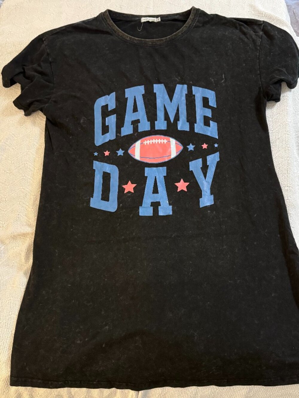 ChicSoul Women's 2XL Black "Game Day" Graphic T-Shirt Football Casual Tee